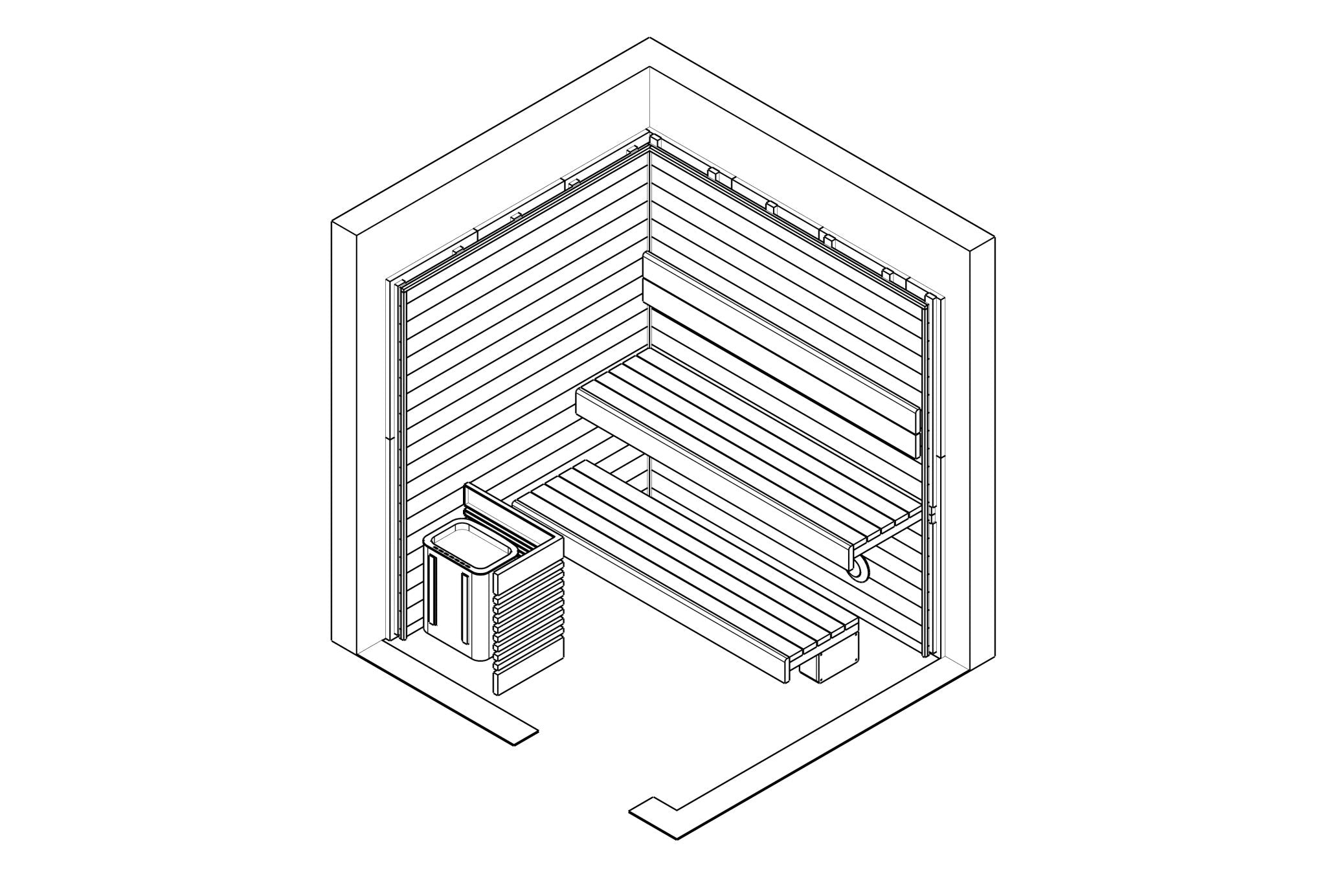 What does a Sauna Room Construction Diagram show? Learn the basics for your DIY sauna build.